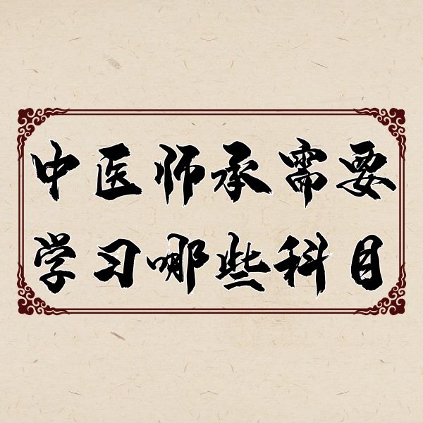 中医师承需要学习那些科目？